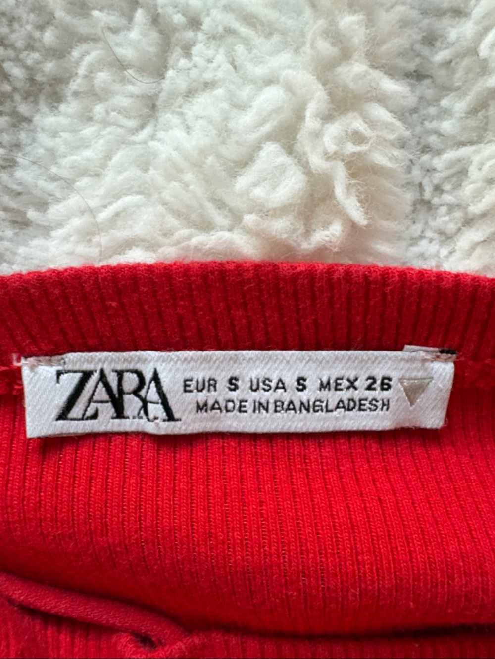 Zara Red Ribbed Tank Top - Picture 2 of 3